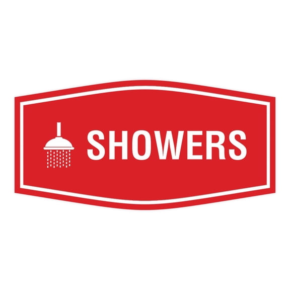 Fancy Showers Sign (Red) - Large