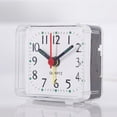 thumbnail image 1 of Fancy Silent Alarm Clock Non Ticking, Quartz Battery Operated Wake up Clocks White, 1 of 6