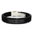 thumbnail image 1 of Fancy Sister Black Glidelock Clasp Bracelet, Being My Sister is Really The Only You Need, Motivational Gifts for Sister, 1 of 1