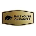 thumbnail image 1 of Fancy Smile You're On Camera Sign (Brushed Gold) - Small, 1 of 5