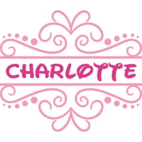 Fancy Split Design Beautiful Decor Customized Wall Decal - Custom Vinyl Wall Art - Personalized Name - Baby Girls Boys Kids Bedroom Wall Decal Room Decor Wall Stickers Decoration Size (15x30 inch)