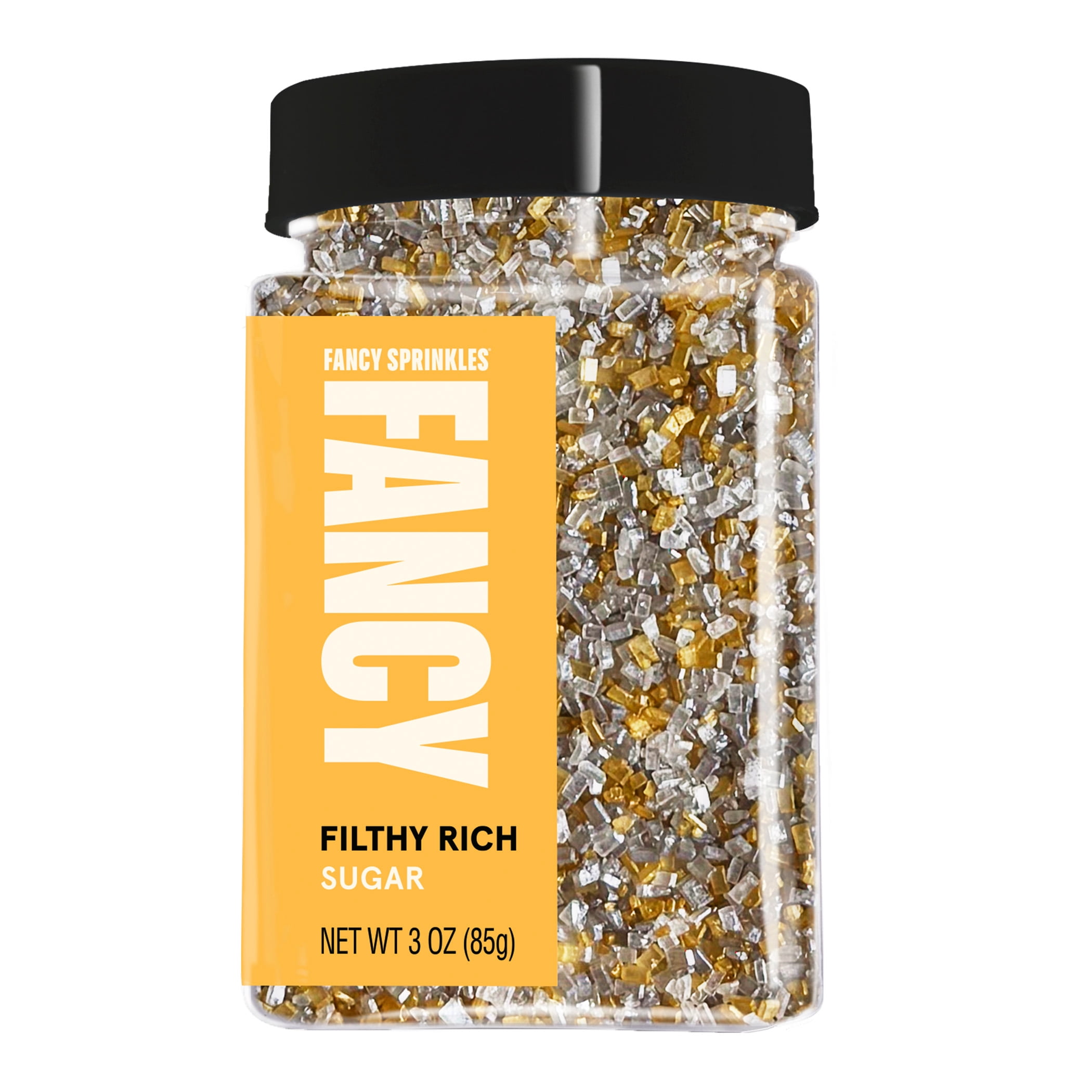 Fancy Sprinkles Filthy Rich Sugar, Dessert Sprinkles, 3 oz