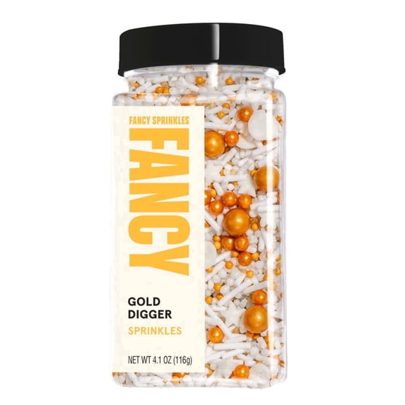Fancy Sprinkles Gold Digger Dessert Sprinkles, 4.1 oz