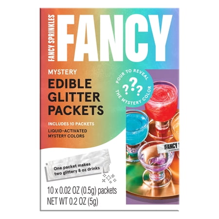Fancy Sprinkles Mystery Edible Glitter Packets, 0.2 oz, 10 Count