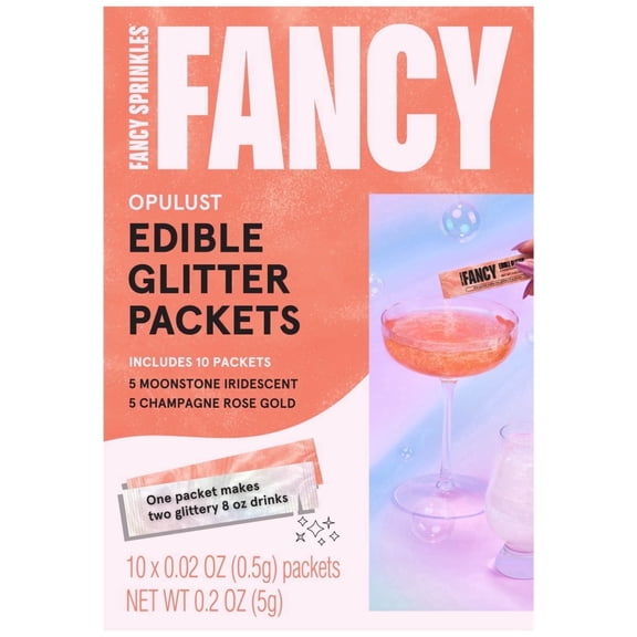 Fancy Sprinkles Opulust Edible Glitter Packets, 10 Count