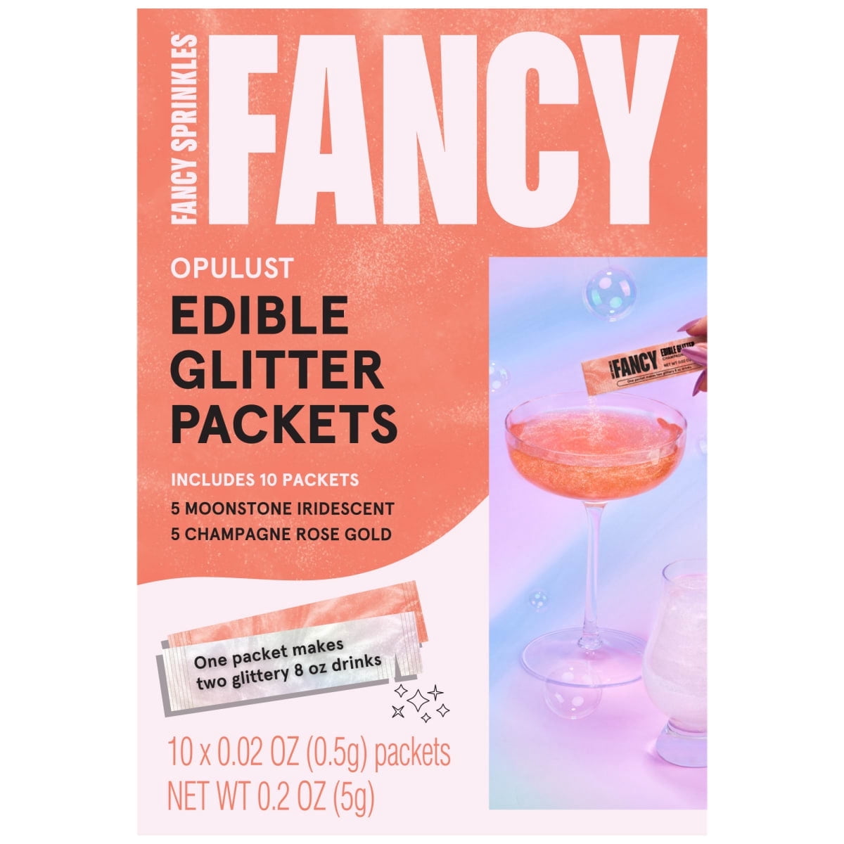 Fancy Count Fancy Sprinkles Opulust Edible Glitter Packets, 10 Count - Walmart.com