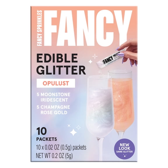 Fancy Sprinkles Opulust Edible Glitter Packets, 0.2 oz, 10 Count