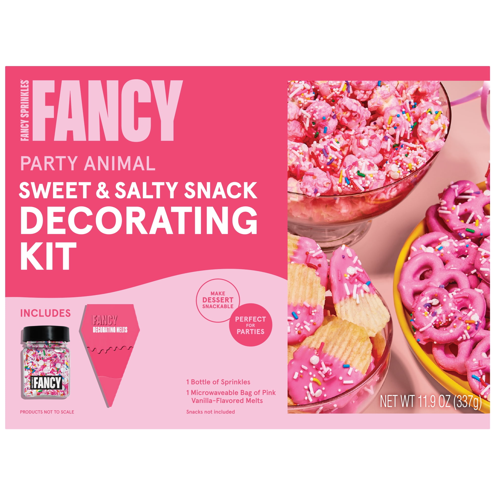 Fancy Sprinkles Party Animal Sweet \u0026 Salty Snack Decorating Kit, 11.9 oz