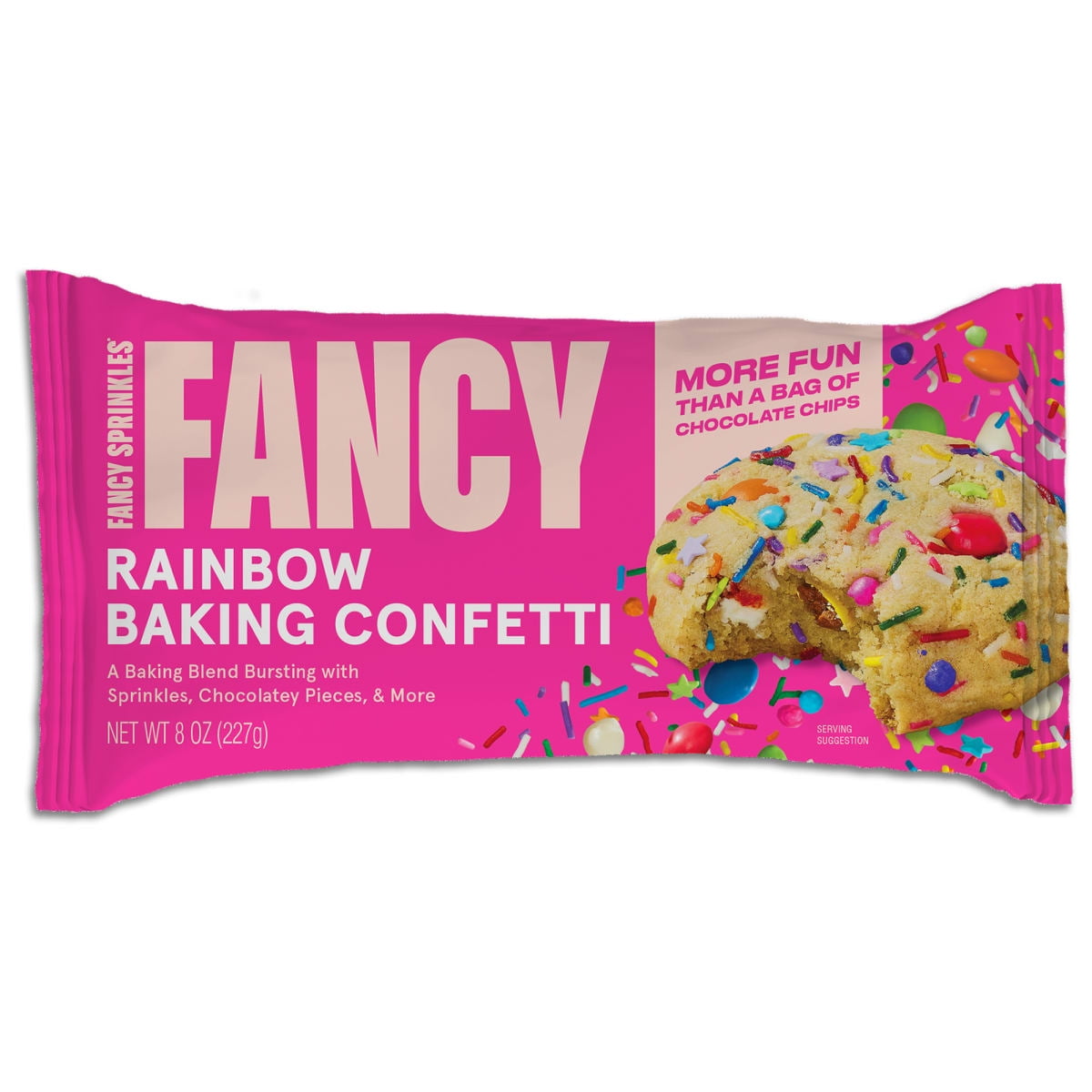 Fancy Sprinkles Rainbow Baking Confetti with Sprinkles and Chocolate Chips, 8 oz Bag