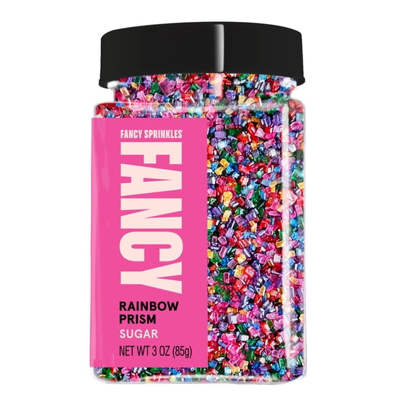 Fancy Sprinkles Rainbow Prism Sugar, Dessert Sprinkles, 3 oz