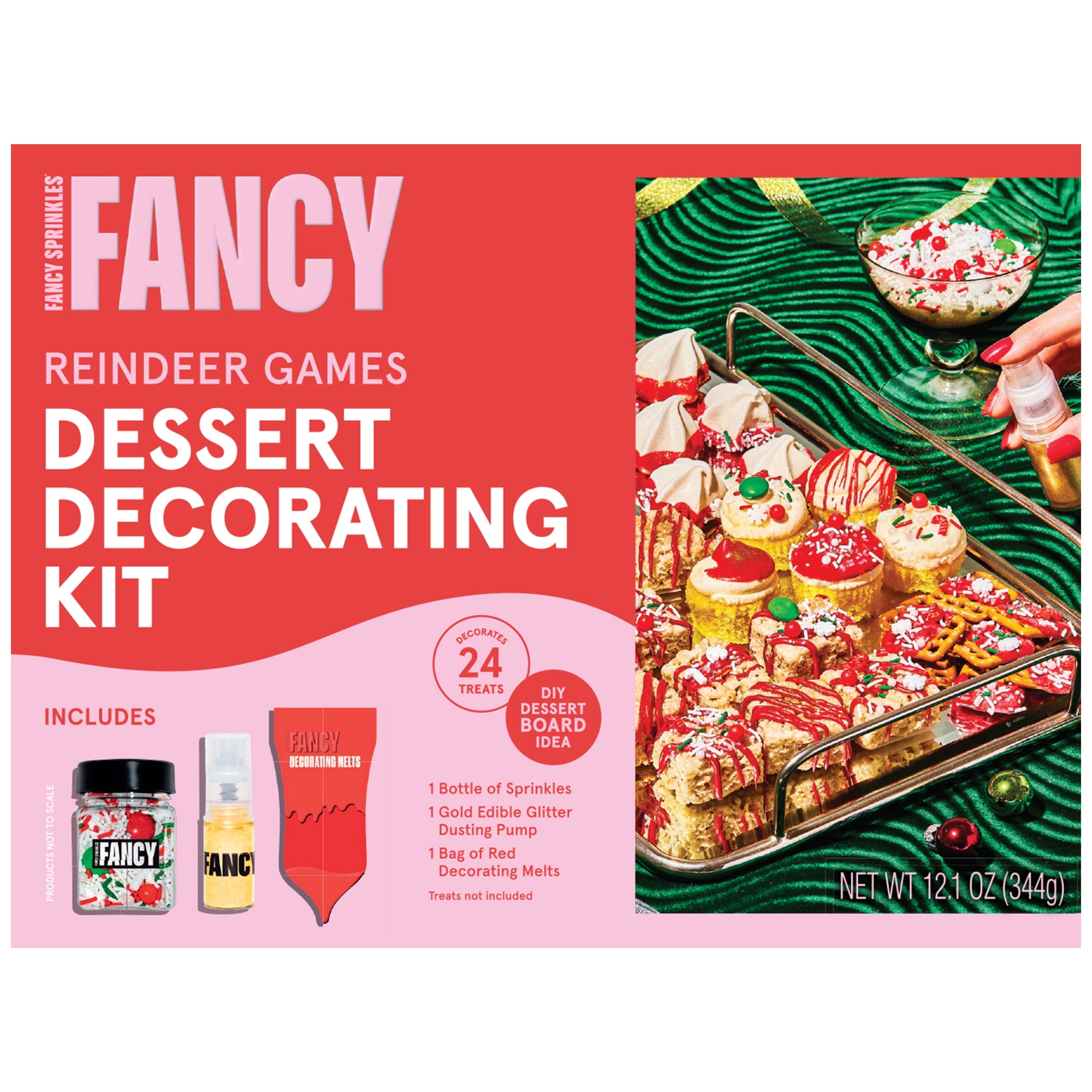 Fancy Sprinkles Reindeer Games Holiday Dessert Decorating Kit, 12.1 oz