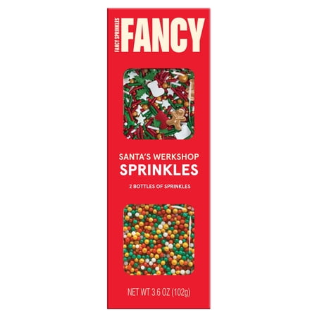 Fancy Sprinkles Santa's Werkshop Holiday Dessert Sprinkle Set, 3.6 oz, 2 Pack