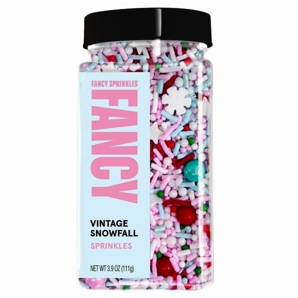 Fancy Sprinkles Vintage Snowfall Holiday Dessert Sprinkles, 3.9 oz