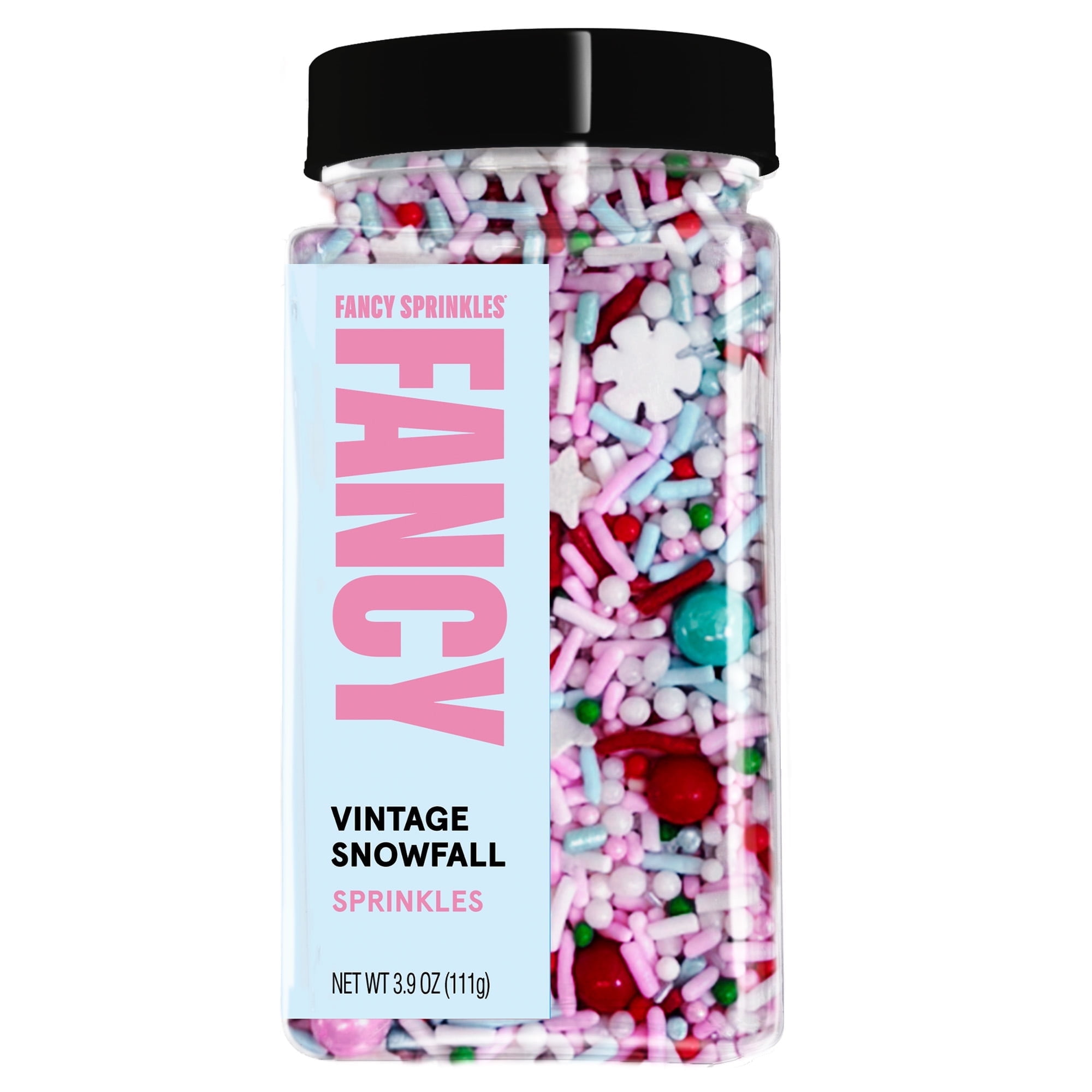 Fancy Sprinkles Vintage Snowfall Holiday Dessert Sprinkles, 3.9 oz