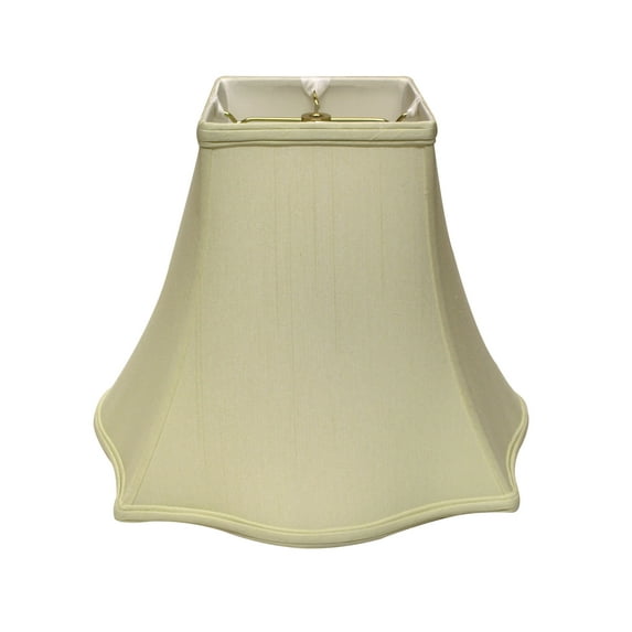 Table Lamps Fancy Square Softback Lampshade with Washer Fitter, Egg Color Natural Fabric Lampshade for Table Lamps, 8" Top x 18" Bottom x 13" Height,Floor Lamps