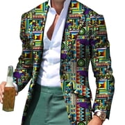 Fancy Suit Blazer Jackets Formal Coat Dashiki Party African Men Clothes