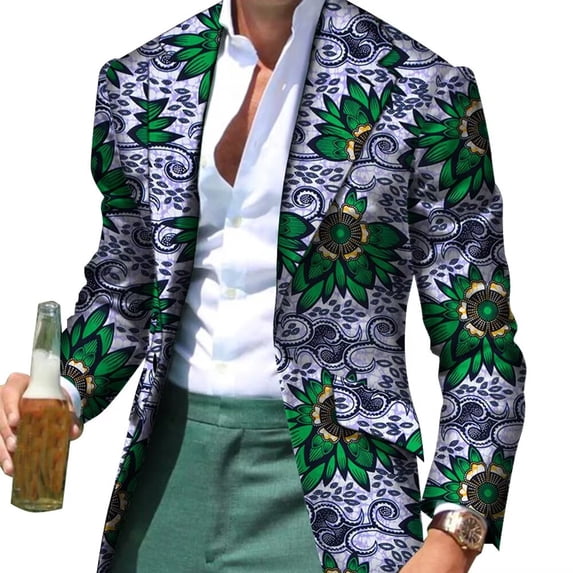 Fancy Suit Blazer Jackets Formal Coat Dashiki Party African Men Clothes