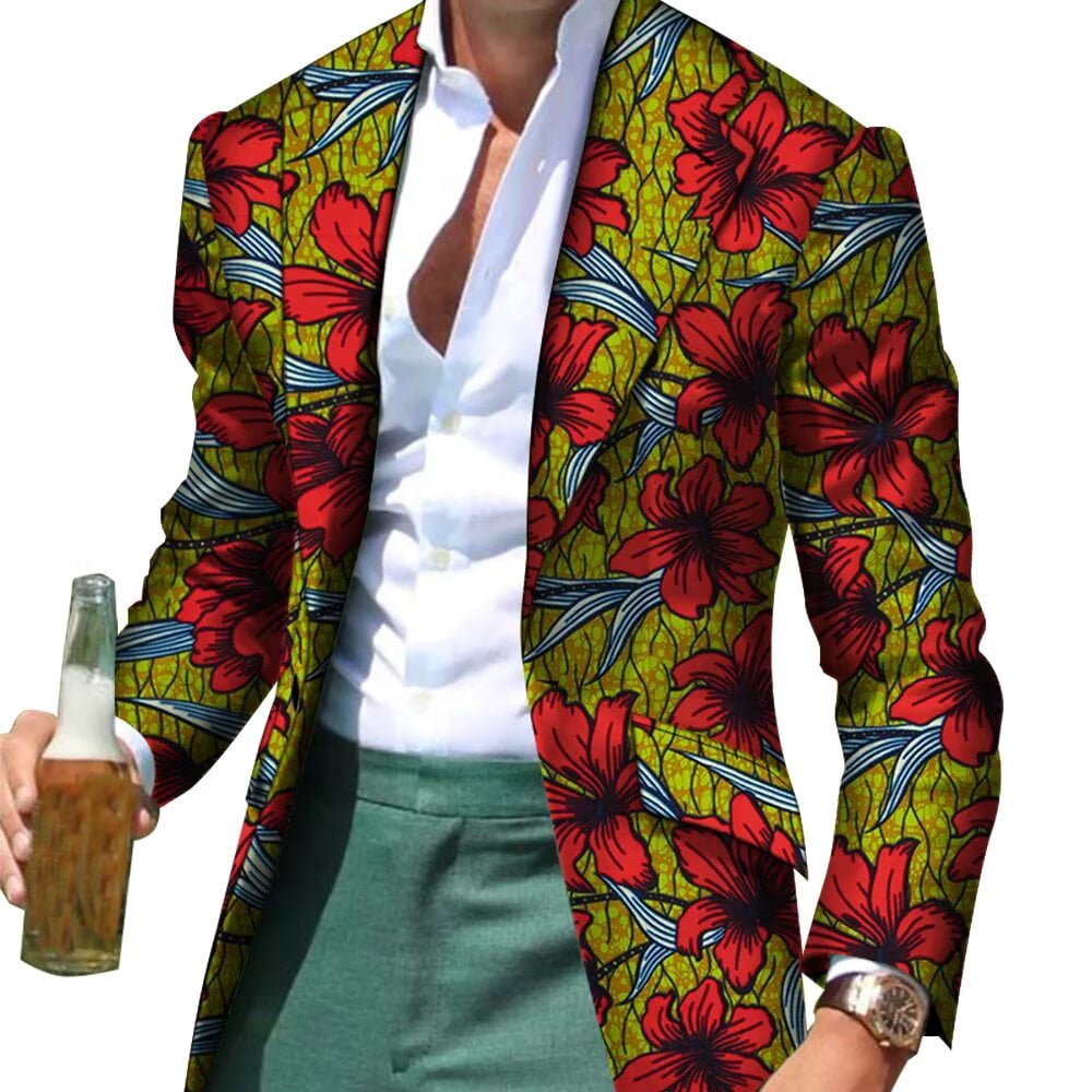Fancy Suit Blazer Jackets Formal Coat Dashiki Party African Men Clothes ...