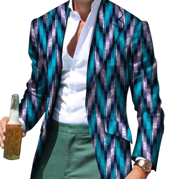 Fancy Suit Blazer Jackets Formal Coat Dashiki Party African Men Clothes