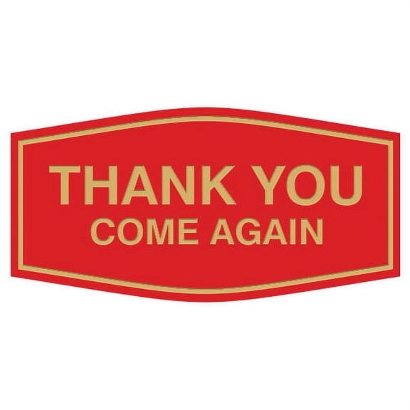 Fancy Thank You Come Again (Red/Gold) - Large
