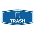 thumbnail image 1 of Fancy Trash Sign (Blue) - Medium, 1 of 5