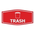 thumbnail image 1 of Fancy Trash Sign (Red) - Medium, 1 of 5