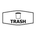 thumbnail image 1 of Fancy Trash Sign (White) - Small, 1 of 5