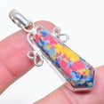 thumbnail image 1 of Fancy Turquoise Gemstone Pendant Handmade Anniversary Gift Jewelry 2.2" FP 6459, 1 of 2