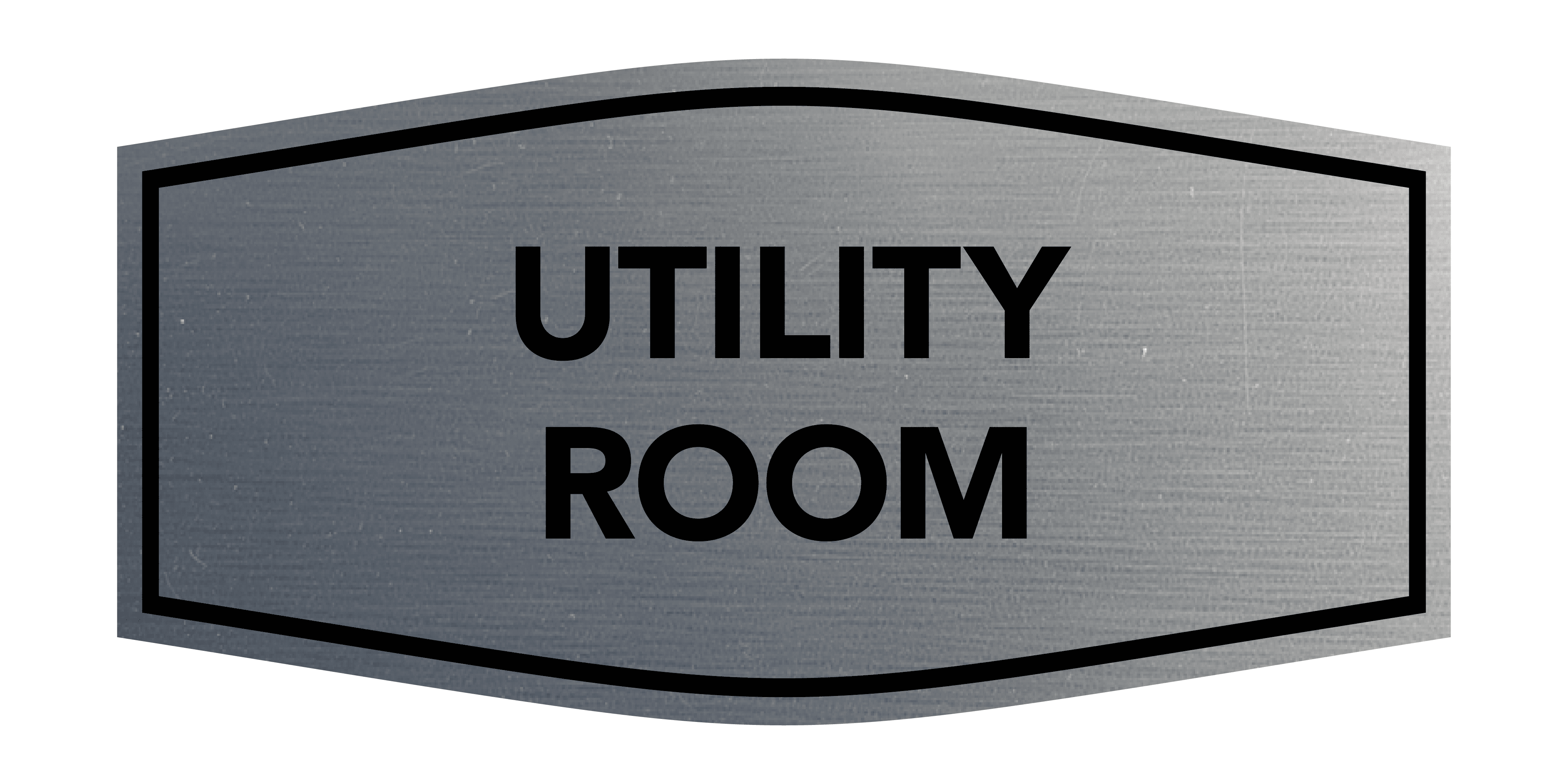 Utility Store Sign Fancy Utility Room Sign (Brushed Silver) - Large - Walmart.com
