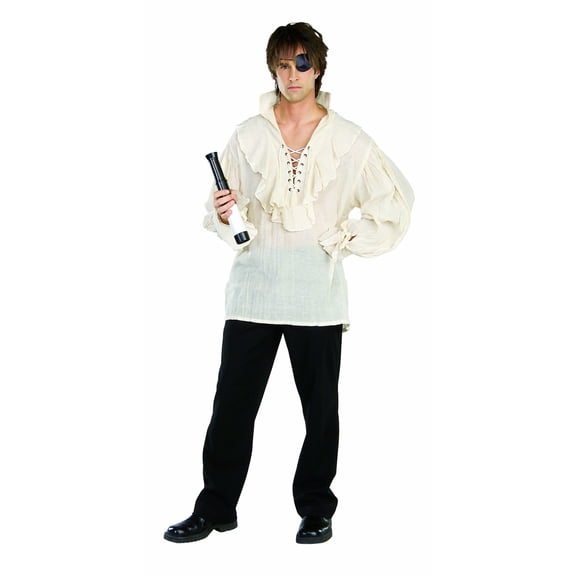Fancy White Pirate Shirt Adult Halloween Accessory
