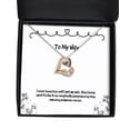 thumbnail image 1 of Fancy Wife Gifts, I never knew love until I met my wife. Now I know what it's like to, Wife Love Dancing Necklace From Husband, Birthday necklace, Love necklace, Necklace gift, Birthday gift, Love, 1 of 5