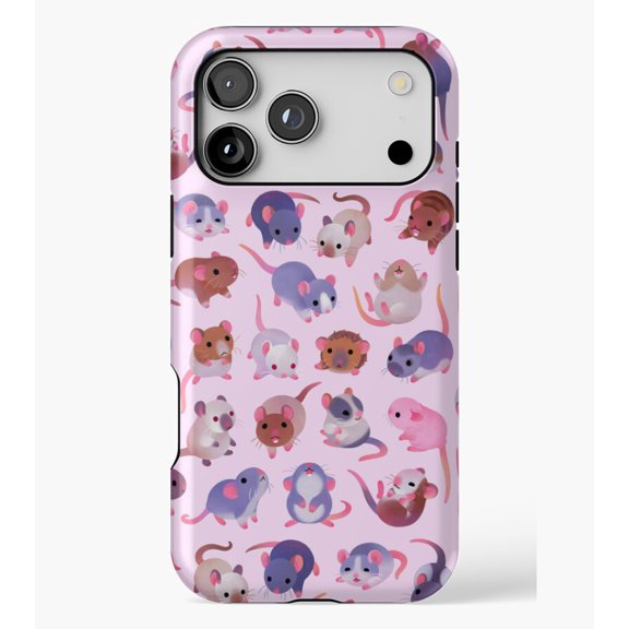 Fancy rat - pink M983, Case for iPhone 17/16/15/14/13/12/11 Pro Max – Stylish Unisex Protective Cover