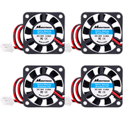 FancyWhoop 3D Printer Fan 24V 4010: 4pcs 3D Printer Cooling Fan 40mm Quiet 0.08A DC Mini Silent Brushless Fan 2 pin for 3D Printer, DVR and Other Small Appliances Series Repair and Replacement