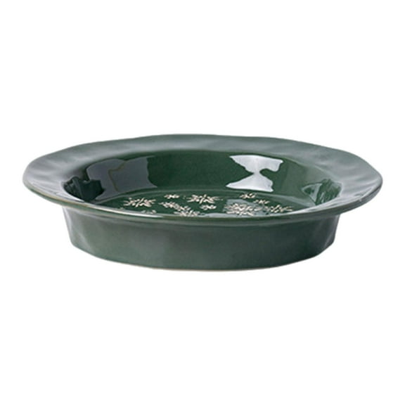 Fancyes 1PC Christmas Dinnerware Present Christmas Tableware for Party Table Festive Green Plate