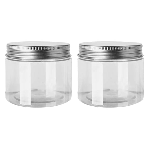 Fancyes 2 Pieces Empty Jar Cosmetics Container Leakproof Storage Bottle Kitchen Canisters for Coffee Beans Spice Dry Food Body Lotion