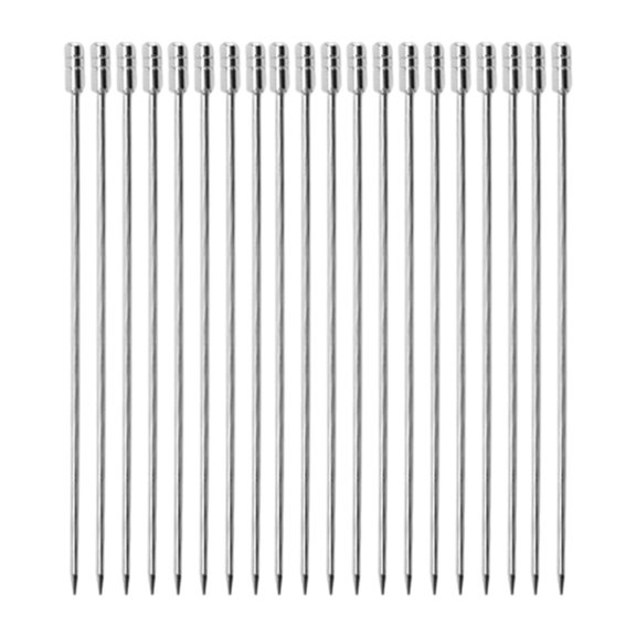 Fancyes 20Pcs Stainless Steel Fruit Picks Cocktails Picks Party Supply Cocktails Skewers for Appetizers Drinks Restaurant Mini Sandwich C