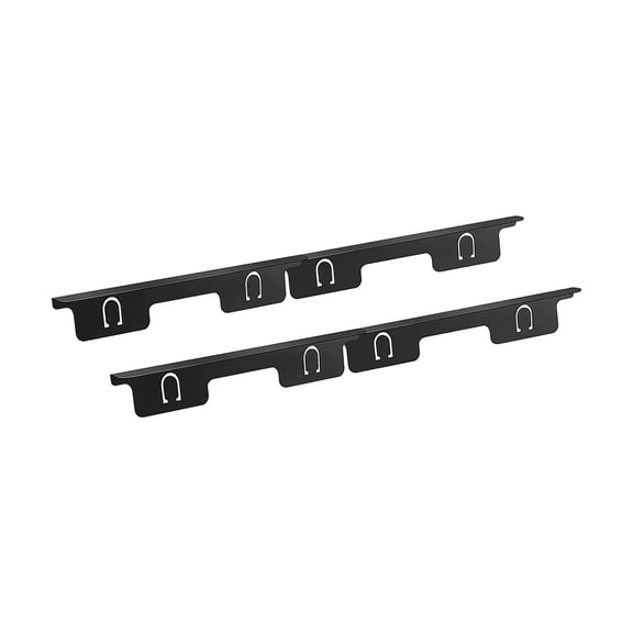 Fancyes 2x Counter Covers Covers Retractable Range Trim Kits Kitchen Counter Cover for Countertop Black