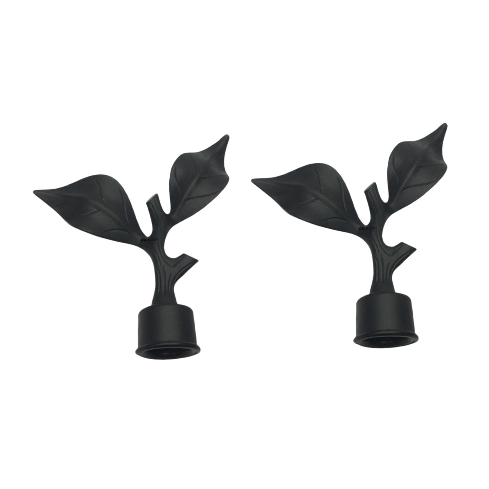 Fancyes 2x Curtain Pole Ends Curtain Rod Finials Drapery Rail Pole ...