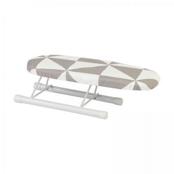 Fancyes 2xFoldable Ironing Board Tabletop Iron Board for Travel Farmhouse Laundry Room Lattice