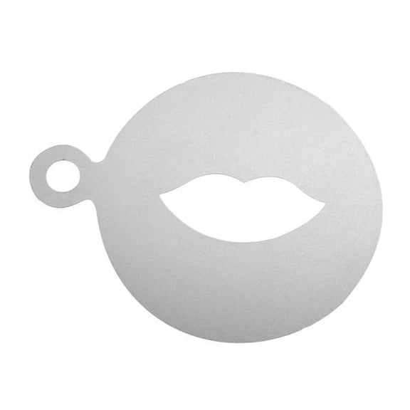 Fancyes 3xCappuccino Arts Template Portable for Bar Accessories Mousse Oatmeal Cupcake Lips