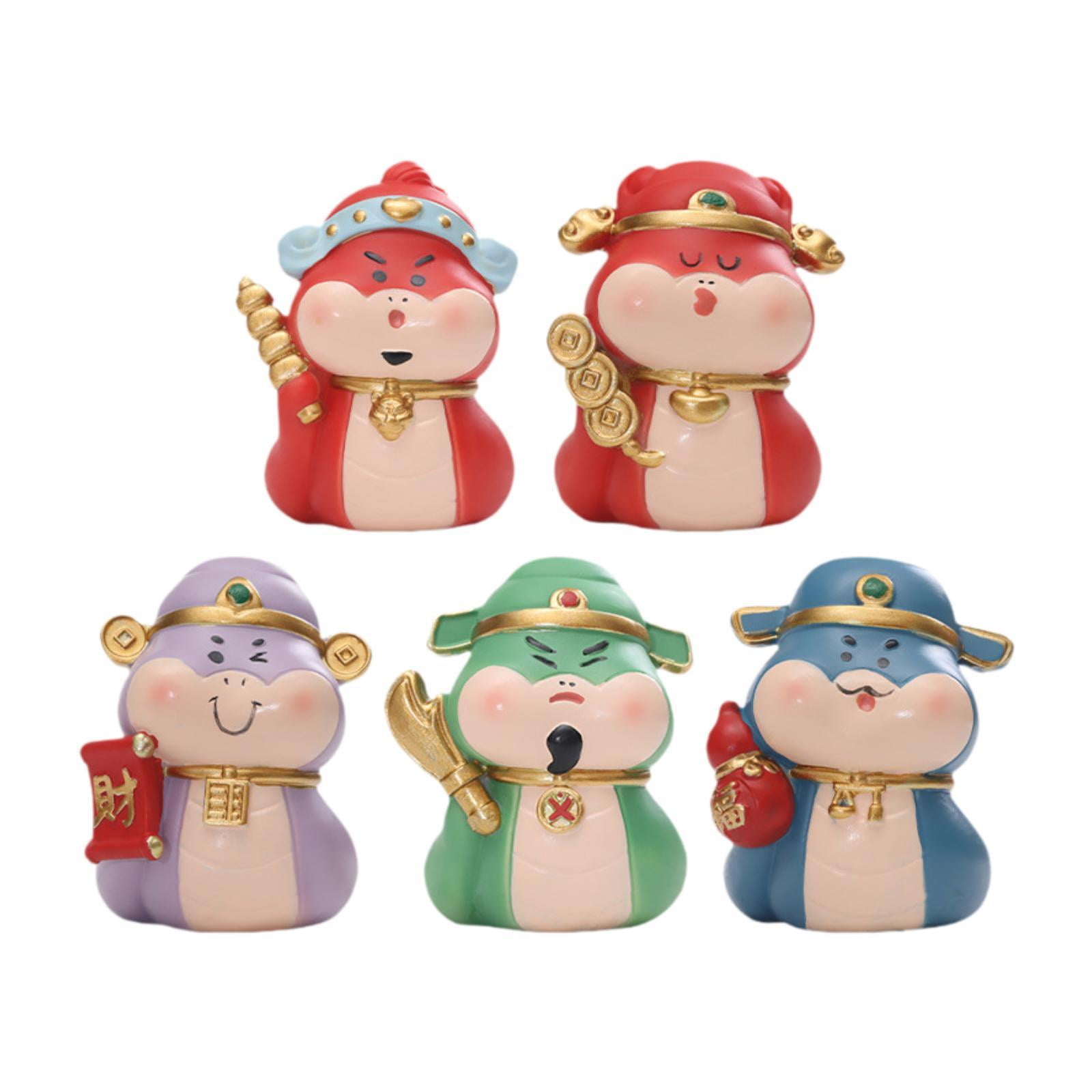 Fancyes 5 Pieces 2025 Chinese New Year Snake Figures Snake Year