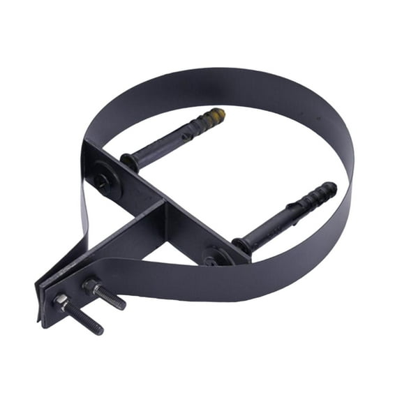 Fancyes 5 inch Chimney Pipe Bracket Pipe Hanger Adjustable Hanging Hardware Diameter 125 mm Pipe Clamp Chimney Pipe Holder Black