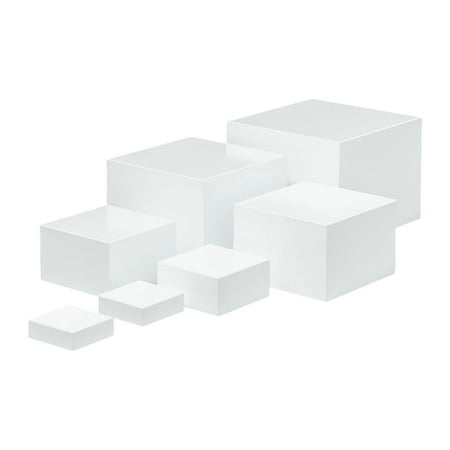 Fancyes 7 Pieces Buffet Riser Acrylic Cube Display Nesting Food for Buffet Table for Candy Food Wedding Cupcake Parties