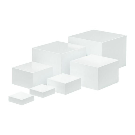 Fancyes 7 Pieces Buffet Riser Acrylic Cube Display Nesting Food for Buffet Table for Candy Food Wedding Cupcake Parties