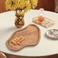 thumbnail image 1 of Fancyes Acacia Wood Serving Tray Sushi Plate Food Dish Cake Appetizer Plate Rustic Cheese Board Kitchen Fruit Plate Board A, 1 of 8