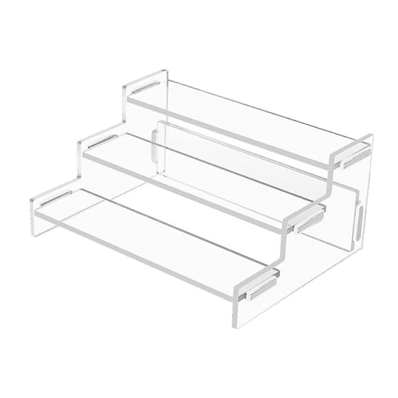 Fancyes Acrylic Display Cupcake Holder Dessert Shelves Tabletop Spice Rack Perfume Organizer Stand for Toys Figures Collection Clear