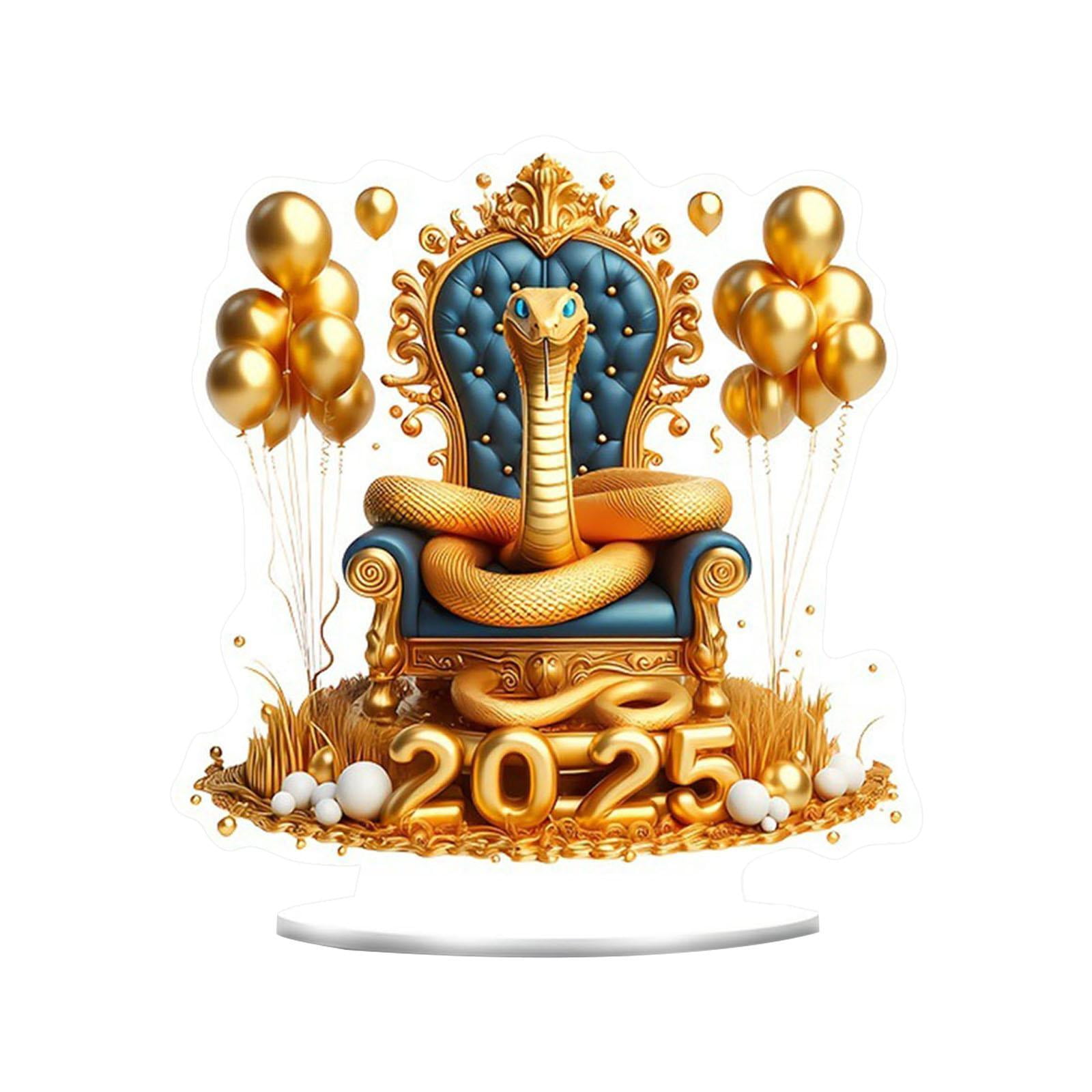 Fancyes Acrylic Sign 2025 Chinese New Year Gift for Desk Cafe Home A