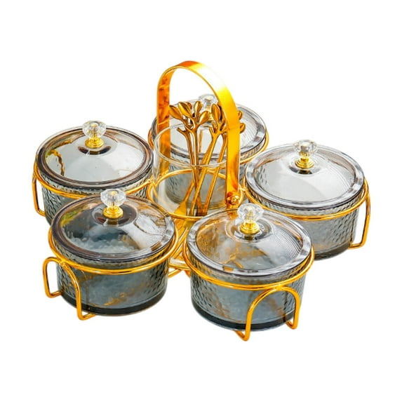 Fancyes Appetizer Serving Tray Candy and Nut Dishes Multifunctional Luxury Snack Platter Divided Serving Tray for Dessert Fruit Party gray