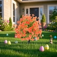 thumbnail image 1 of Fancyes Artificial Flowers Topiary Ball with Ground Stake DIY Crafts Easy to Install Handcraft Wedding Decor Plants for Birthday Gift Orange, 1 of 8