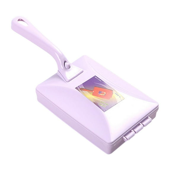 Fancyes Bed Brush, Carpet Brush, Double Role, Efficient Dust Collector with A Long Handle, Counter Dust Frond for Furniture, Clothing, Bank, Computer Violet